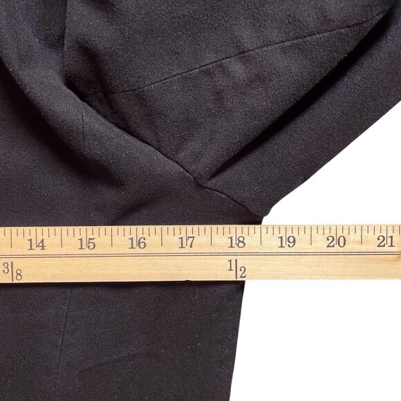 AG Adriano Goldschmied Estelle Tuxedo Blazer Medium Black Leather Lapel - Picture 13 of 16